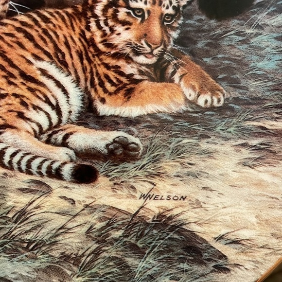 The Siberian Tiger Will Nelson Vintage Last of Their Kind Endangered Plate - Picture 9 of 16